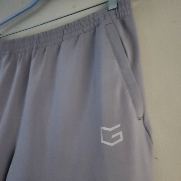 G gradual light gray men jogger pants size large activewear zip pockets - Picture 2 of 4